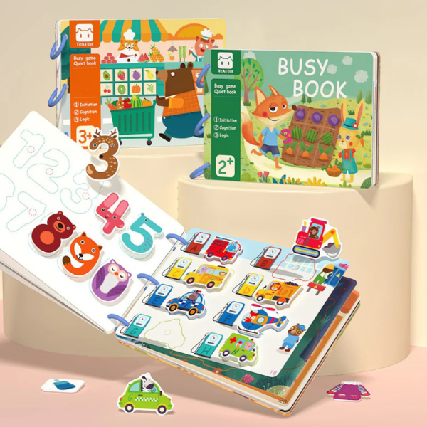 Vaikiška Montessori užimtumo knygelė