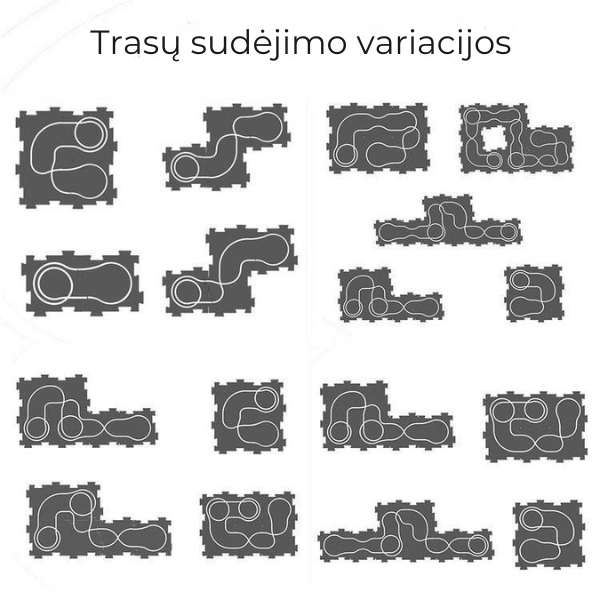 Interaktyvi edukacinė dėlionė - lenktynių trasa