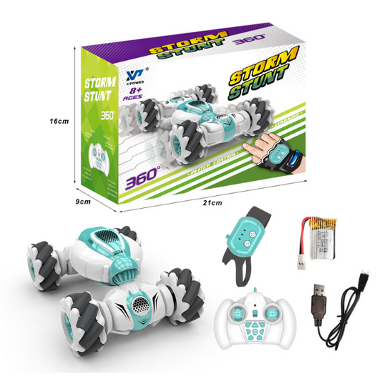 Rankų judesiais valdoma kaskadinė RC lenktynių mašina