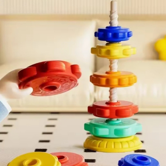 Spalvotas bokštas - dėlionė