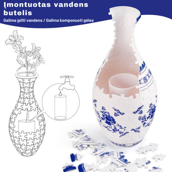 Elegantiška 3D dėlionė - vaza