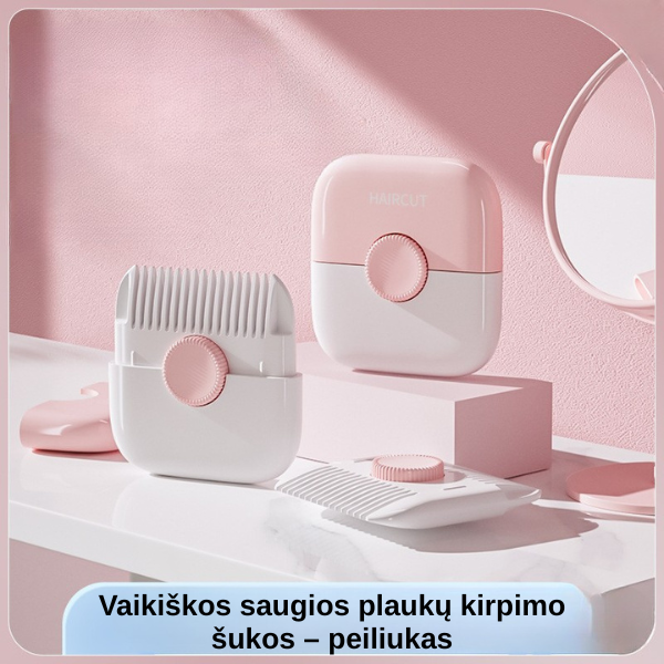 Vaikiškos saugios plaukų kirpimo šukos – peiliukas