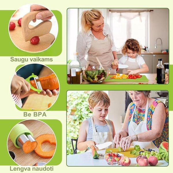 Montessori mažojo virtuvės pagalbininko rinkinys