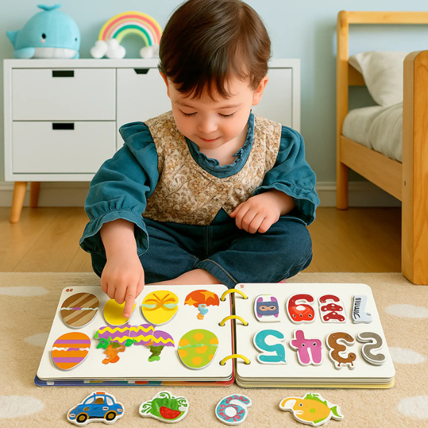 Vaikiška Montessori užimtumo knygelė