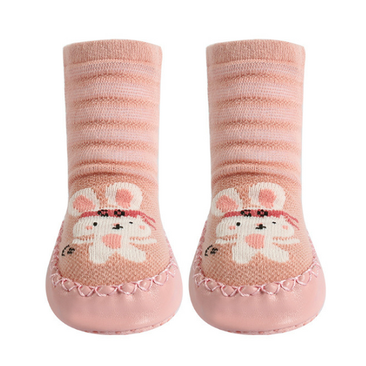 Neslystančios kojinytės / batukai su gyvūnėlių piešiniais kūdikiams