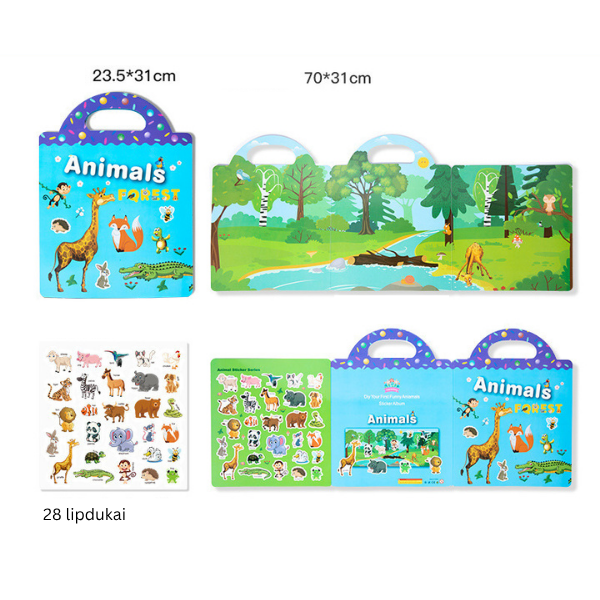 Vaikiška lipdukų knygelė