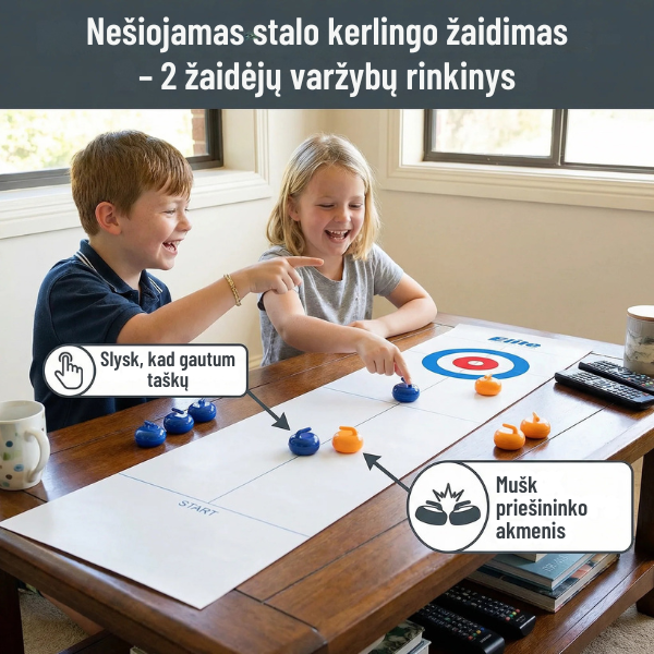 Stalo sporto žaidimas visai šeimai