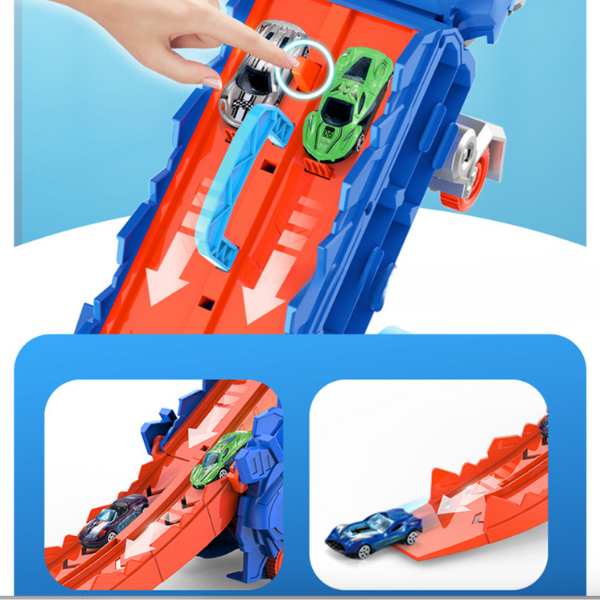 Dinozauras-automobilis su mini mašinėlėmis