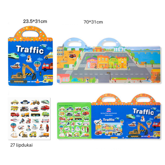 Vaikiška lipdukų knygelė