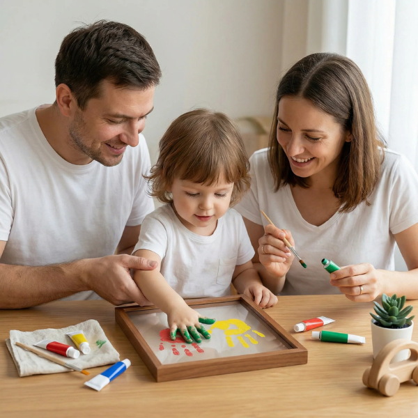 DIY medinis rankų atspaudų rinkinys prisiminimams