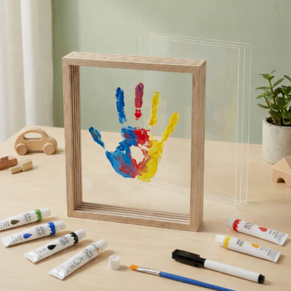 DIY medinis rankų atspaudų rinkinys prisiminimams