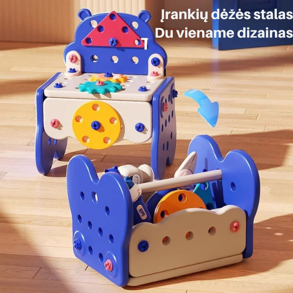 Kūrybinė įrankių dėžė - stalas vaikams