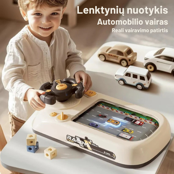 Interaktyvus simuliatorius - vaikiškas vairavimo žaislas