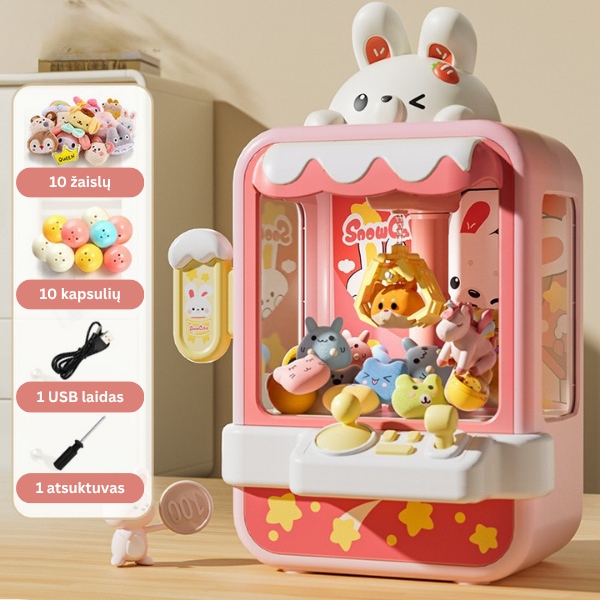 Interaktyvus žaislinis automatas su žaislais