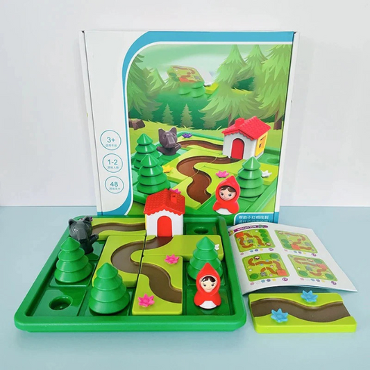 Montessori „Raudonkepuraitės“ dėlionė