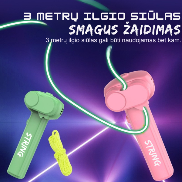 ZipString Luma – interaktyvus švytintis triukų žaislas