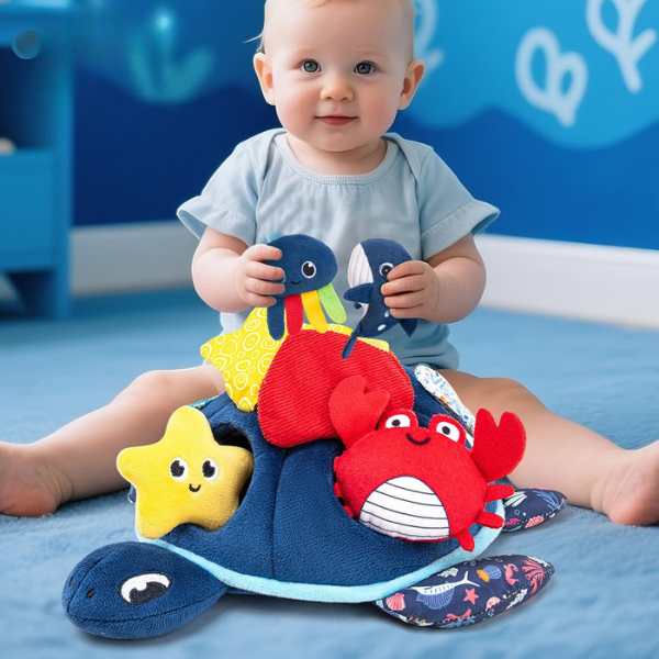 Montessori sensorinis žaislas - vėžliukas mažyliams