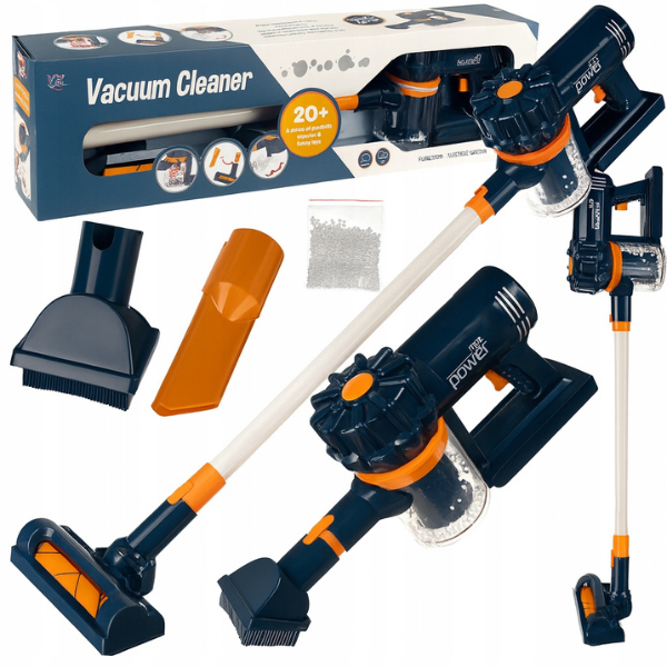 Vaikiškas belaidis dulkių siurblys su siurbimo funkcija ir garsais