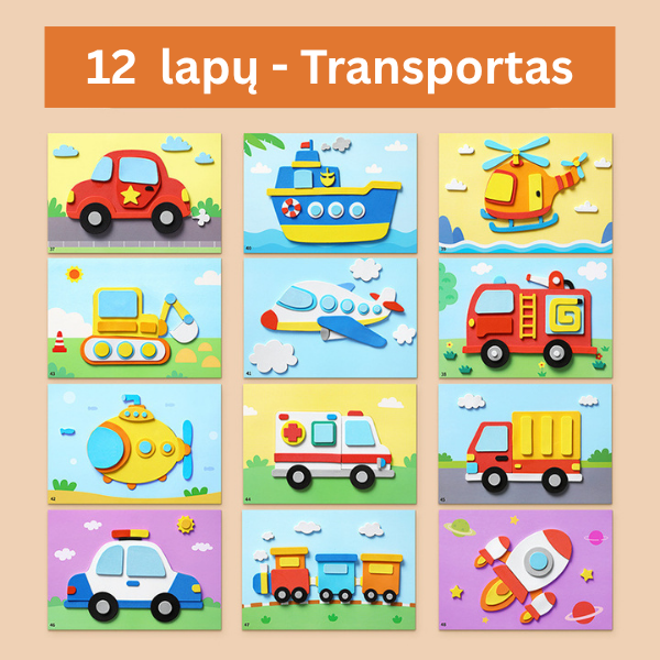 Kūrybinis lipdukų rinkinys vaikams