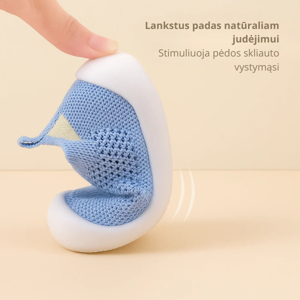 Patogūs, kvėpuojantys ir neslystantys batukai vaikams nuo 1 iki 3 metų