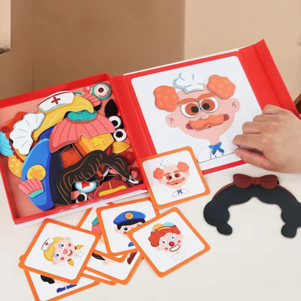 Edukacinis emocijų pažinimo magnetinis dėlionės žaidimas