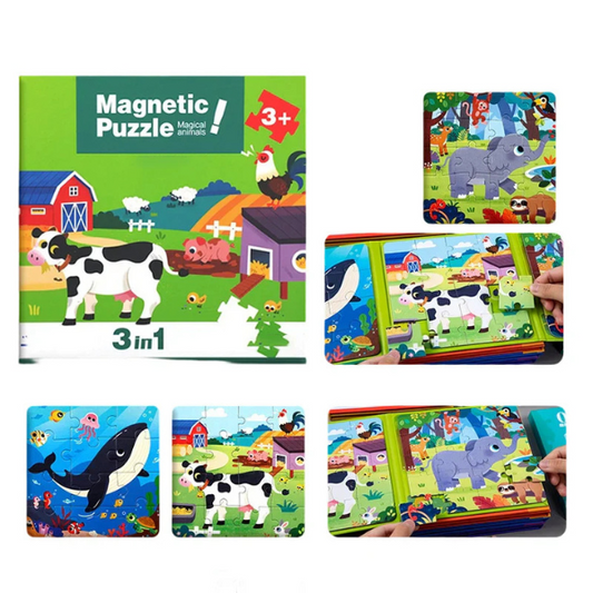 Magnetinė Montessori dėlionių knygelė