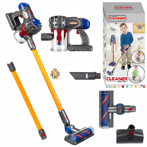 Vaikiškas belaidis dulkių siurblys 4 in 1 su garso efektais