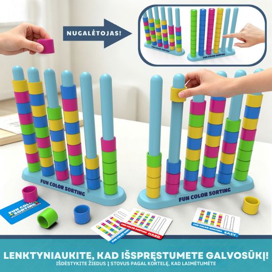 Spalvų derinimo loginis žaidimas visai šeimai