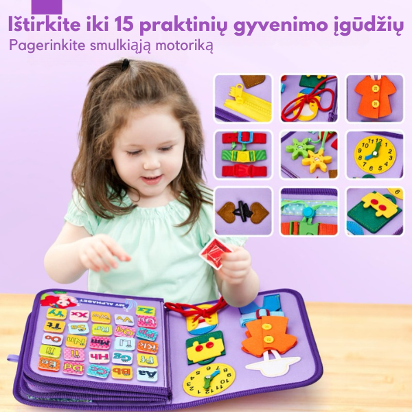 7 in 1 montessori lavinanti knygutė vaikams