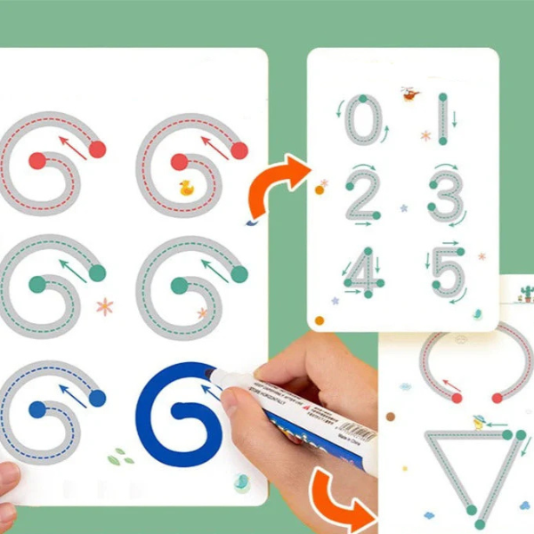 Magiškas rašymo ir braižymo pratybų rinkinys vaikams