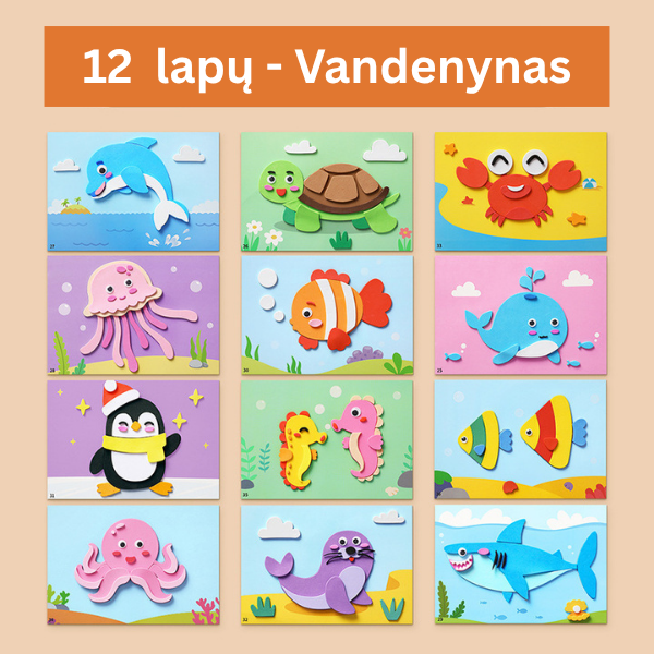 Kūrybinis lipdukų rinkinys vaikams