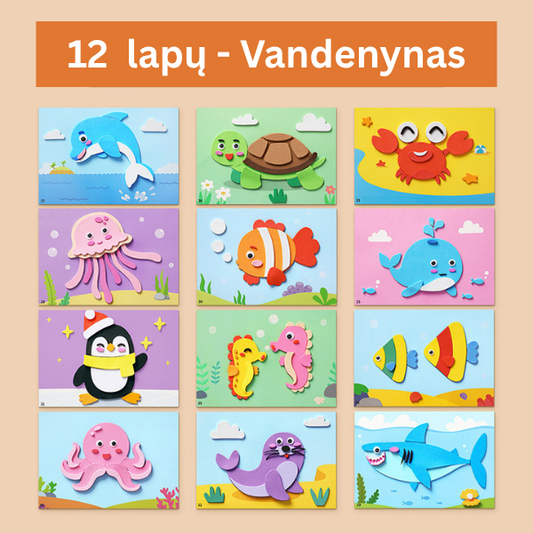 Kūrybinis lipdukų rinkinys vaikams