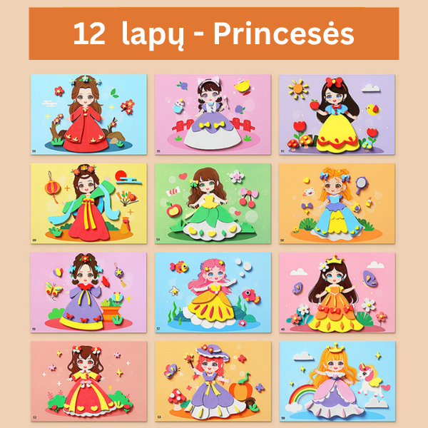 Kūrybinis lipdukų rinkinys vaikams