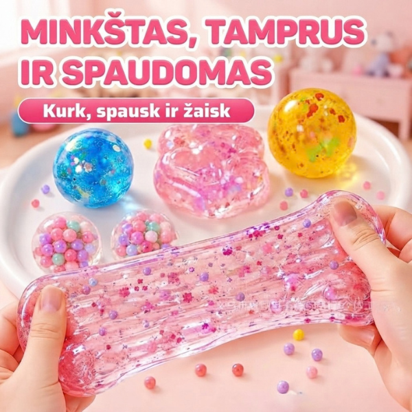 DIY minkšto kamuoliuko gamybos rinkinys (squishy)