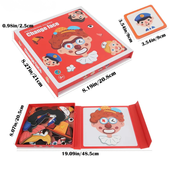 Edukacinis emocijų pažinimo magnetinis dėlionės žaidimas