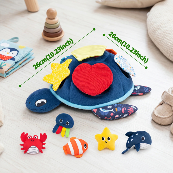 Montessori sensorinis žaislas - vėžliukas mažyliams