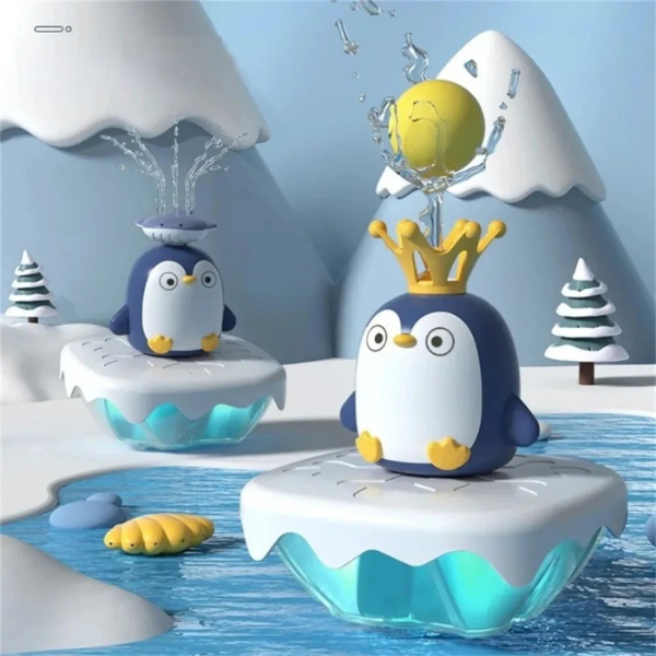 Purškiantis pingvinas - vonios žaislas
