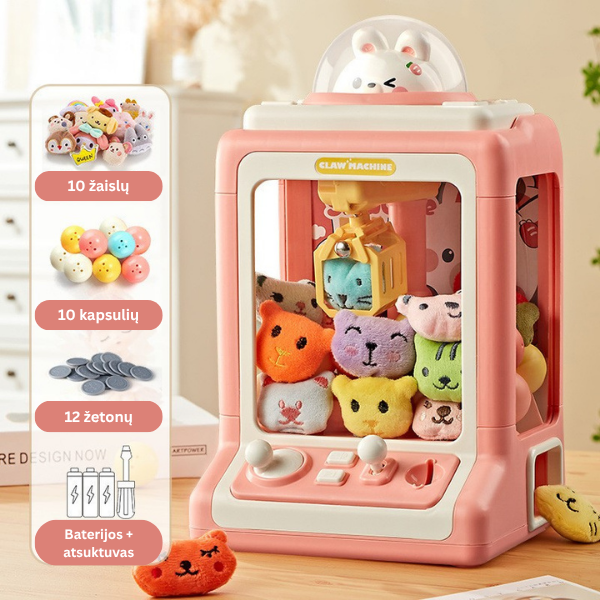 Interaktyvus žaislinis automatas su žaislais