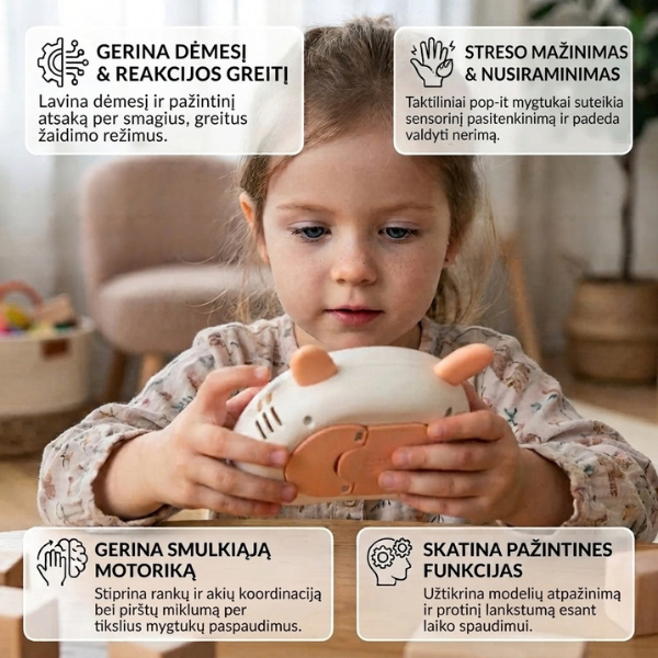 Interaktyvus žaidimas vaikams POPIT