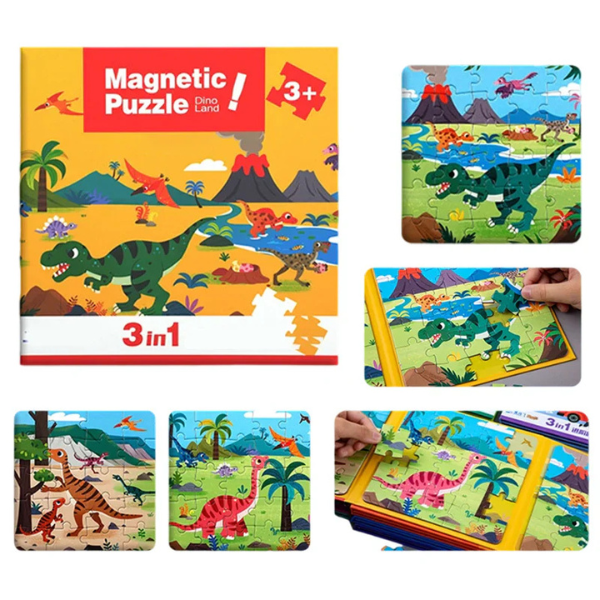 Magnetinė Montessori dėlionių knygelė