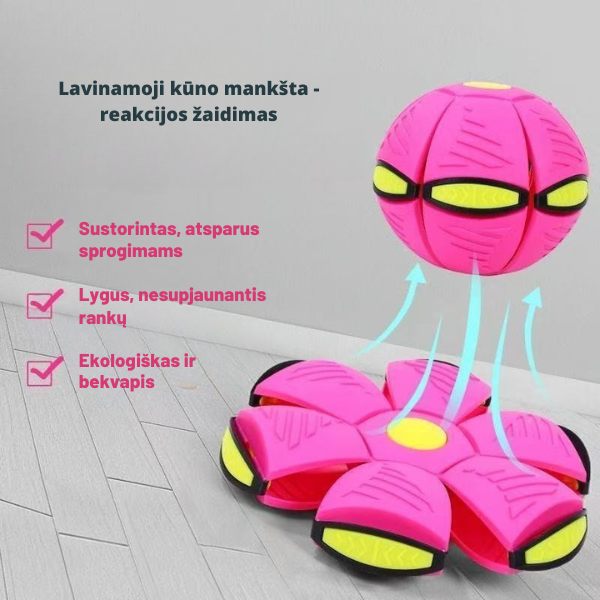 Magiškas šokinėjantis kamuolys „Skraidantis diskas“