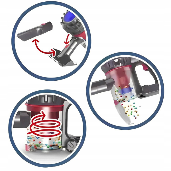 Vaikiškas belaidis dulkių siurblys 4 in 1 su garso efektais