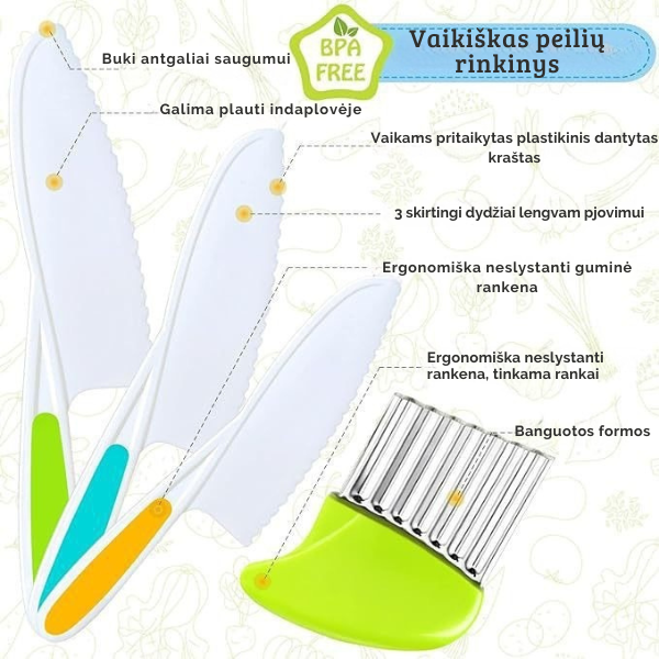 Montessori mažojo virtuvės pagalbininko rinkinys