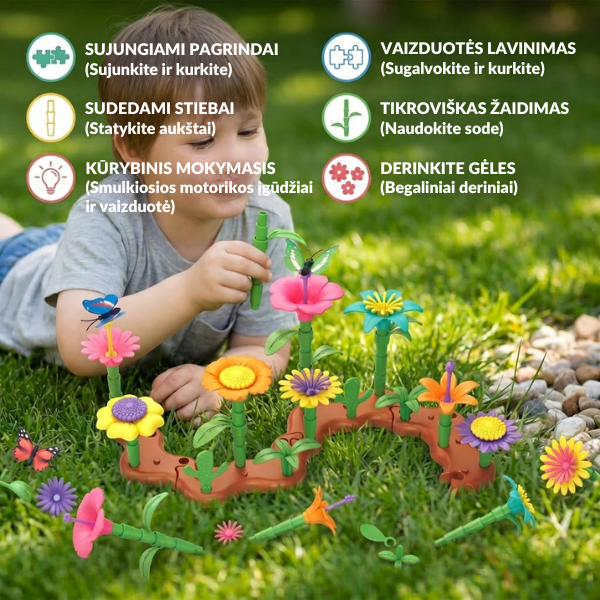 Kūrybinis konstruktorius mažiesiems sodininkams