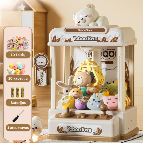 Interaktyvus žaislinis automatas su žaislais