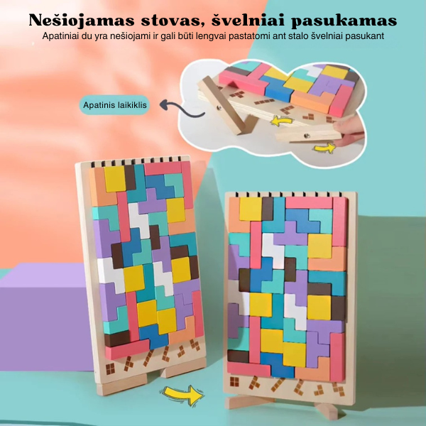 Montessori medinių formelių dėlionė