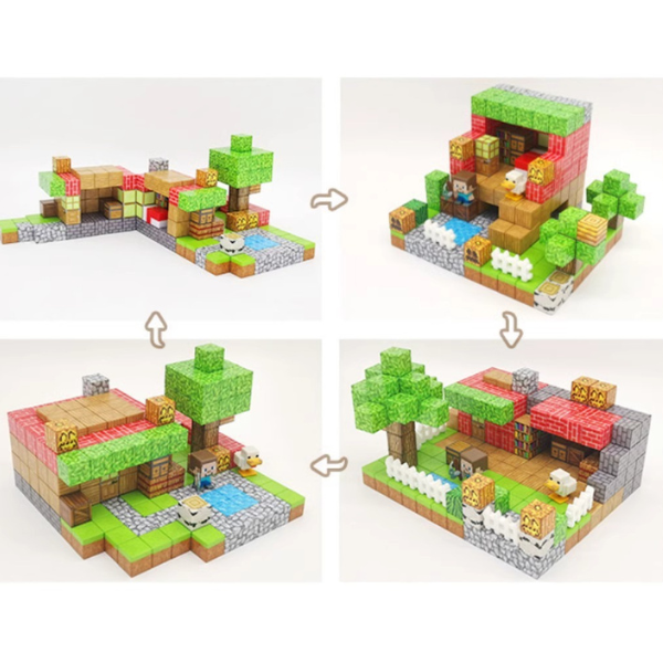 MINECRAFT magnetinių blokų rinkinys