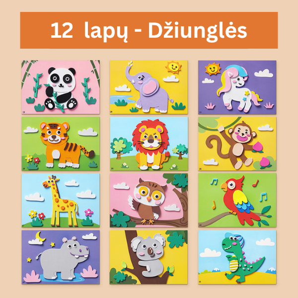 Kūrybinis lipdukų rinkinys vaikams