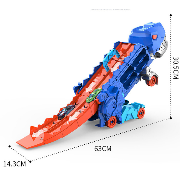 Dinozauras-automobilis su mini mašinėlėmis