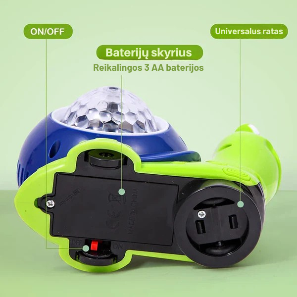 Šviečianti ir grojanti sraigė